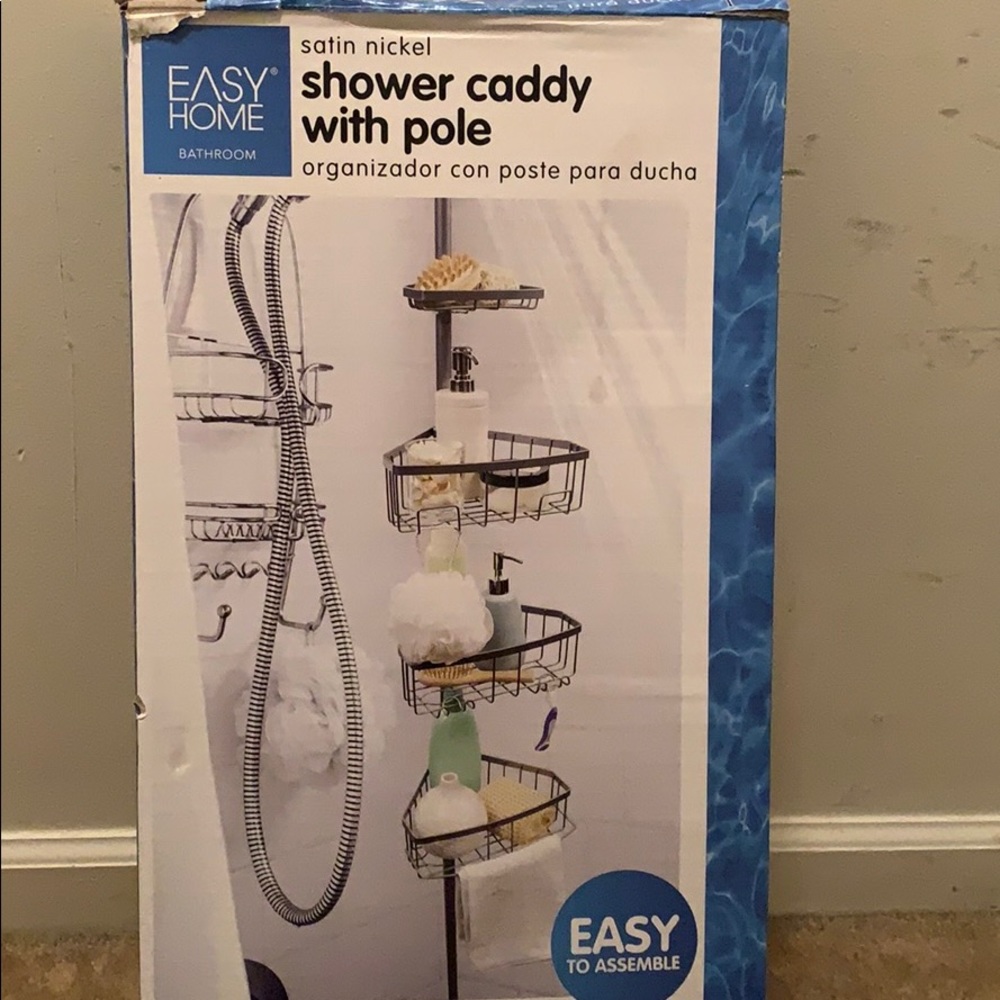 Shower caddy with pole (Never used)